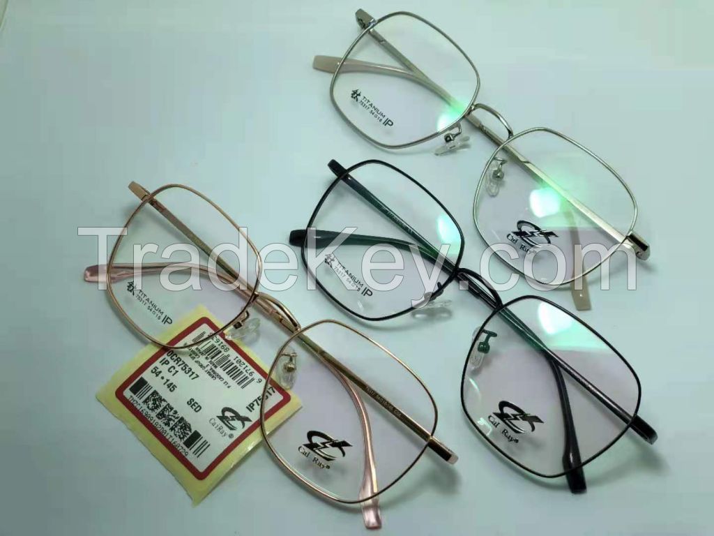 metal eyeglasses frames Cai Ray round metal frame for optical shop promotion