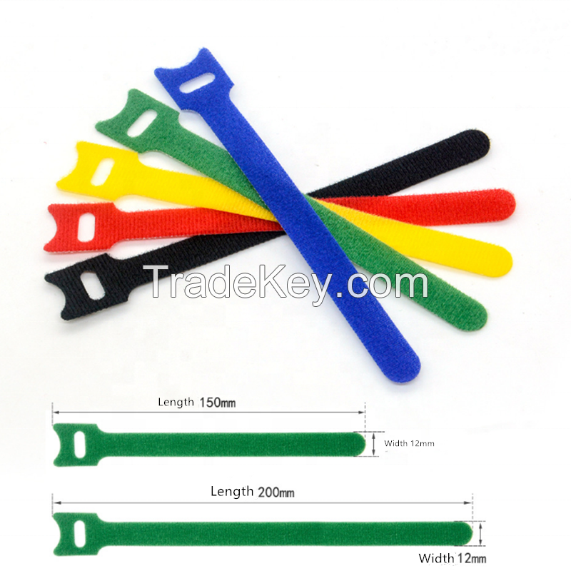 Multi-Purpose Multi-Colors Reusable velcro Cable Management Ties Wire Straps