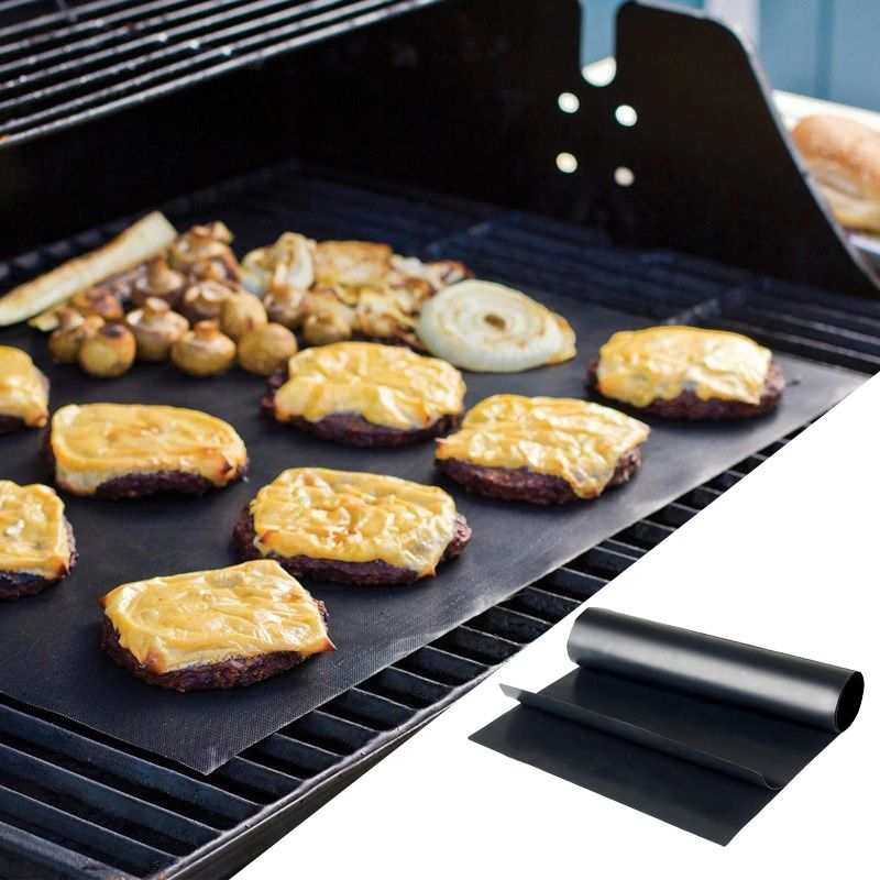 Non-stick Reusable PTFE-coated Grill Mat Outdoor Grilling Accessories