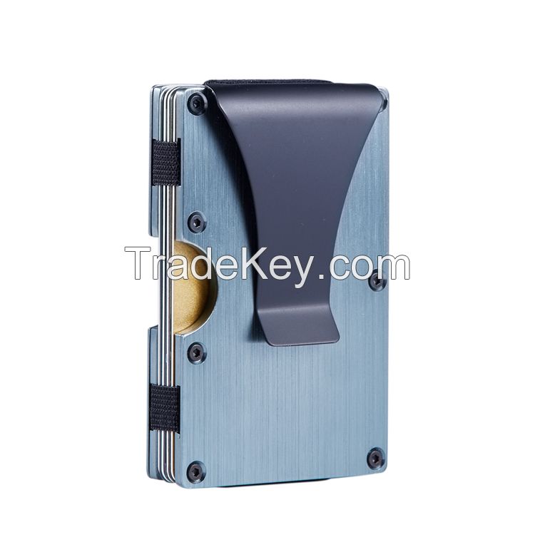 RFID Blocking Aluminum Alloy Card Box Holder Slim Wallet Portable Anti Theft Metal Card Holder