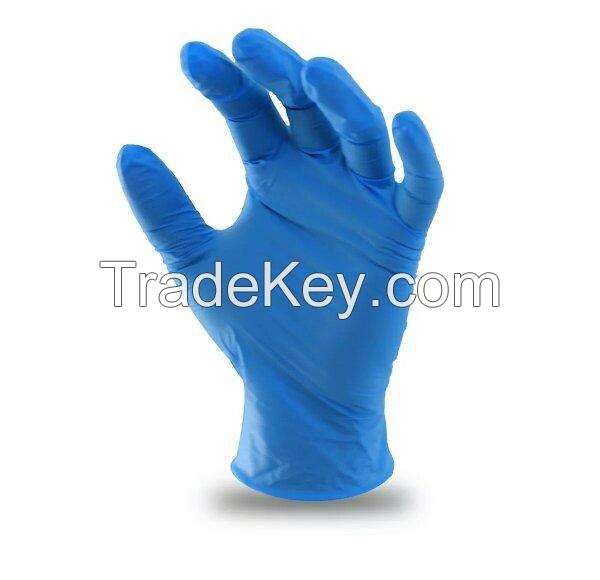 disposable nitrile glove blue