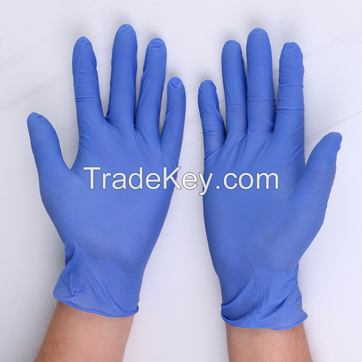 9&#039;disposable nitrile glove blue