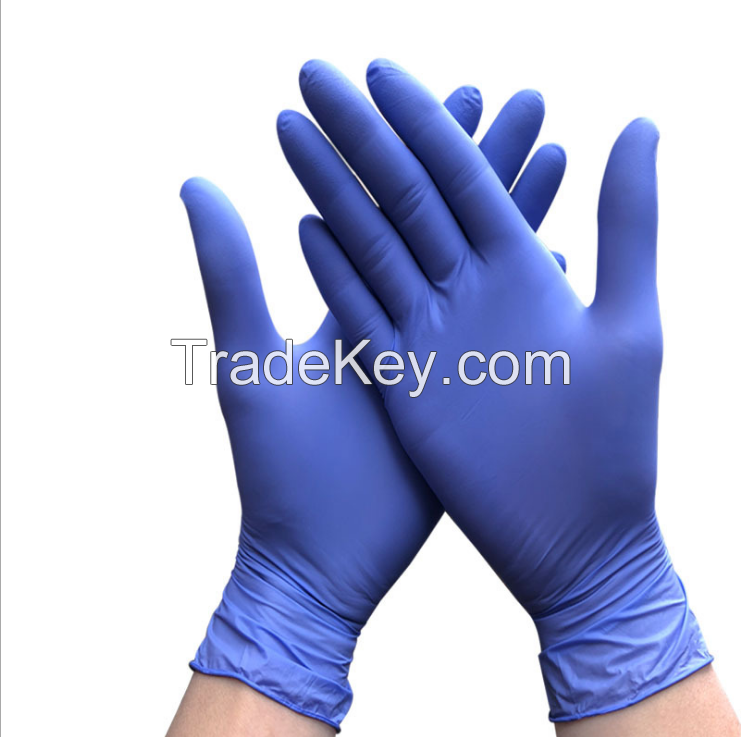 Blue nitrile glove