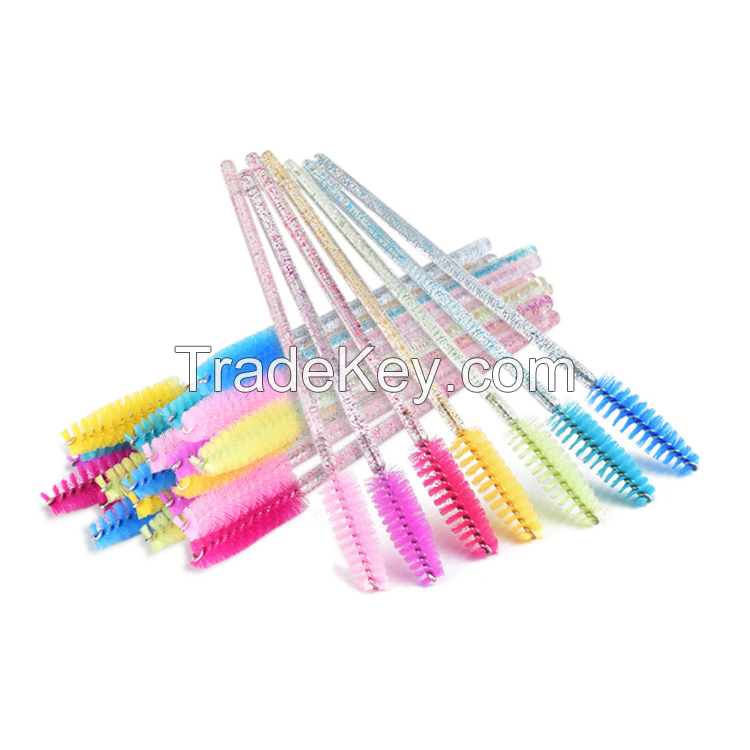 Disposable Crystal Mascara Brush For Eyelash Extensions Mascara Wands Applicator eyelash Brushes cosmetic tools