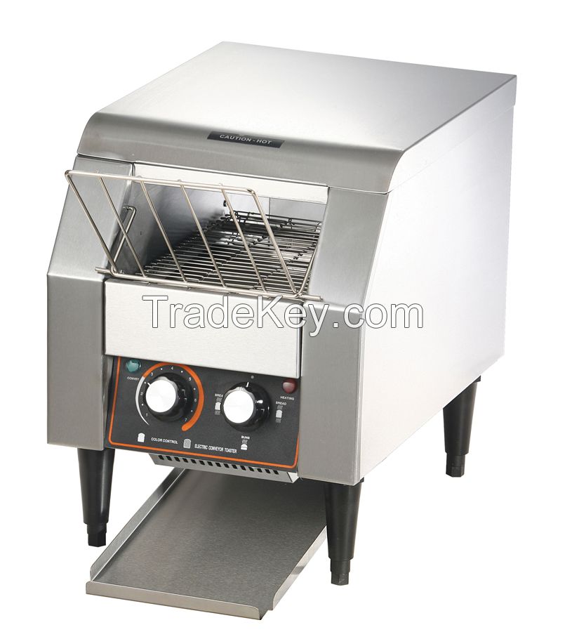 Electric industrial horizontal toaster with timer