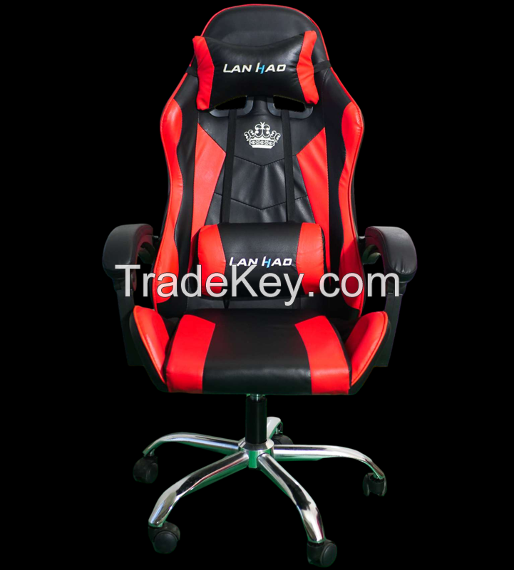 Factory manufacture classic leather adult gaming chair two style one with RGB light another without RGB light