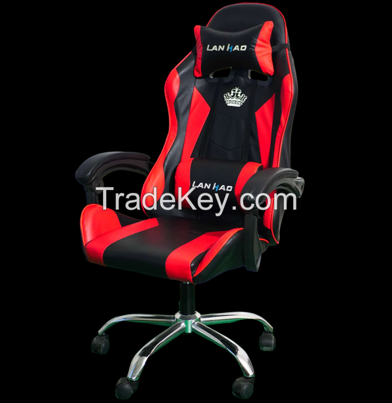 Factory manufacture classic leather adult gaming chair two style one with RGB light another without RGB light