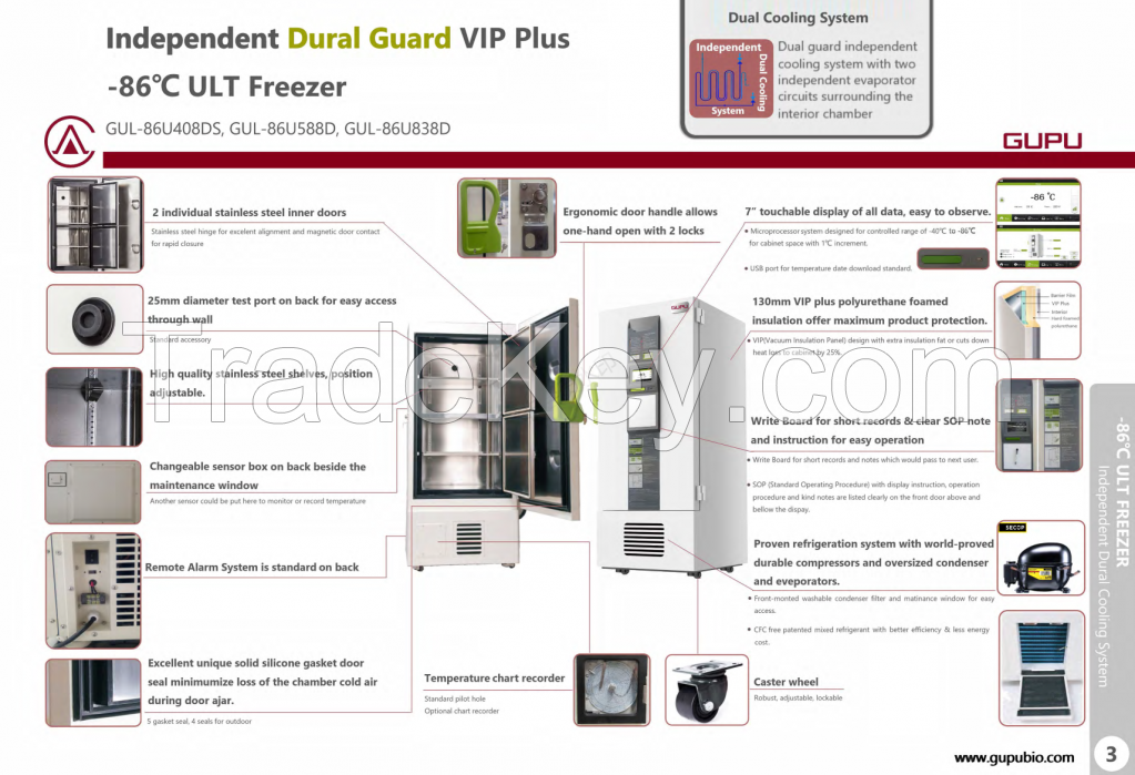 2 to -150℃ ULT Refrigeration Freezer