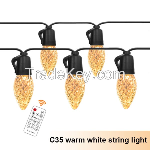 Outdoor Waterproof Warm White Strawberry String Light