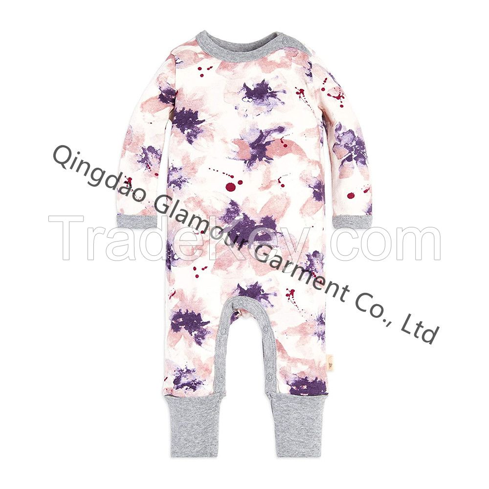 2021 Newborn Baby Cotton Bamboo Fiber Rompers Infant Jumpsuit One Piece Pajamas