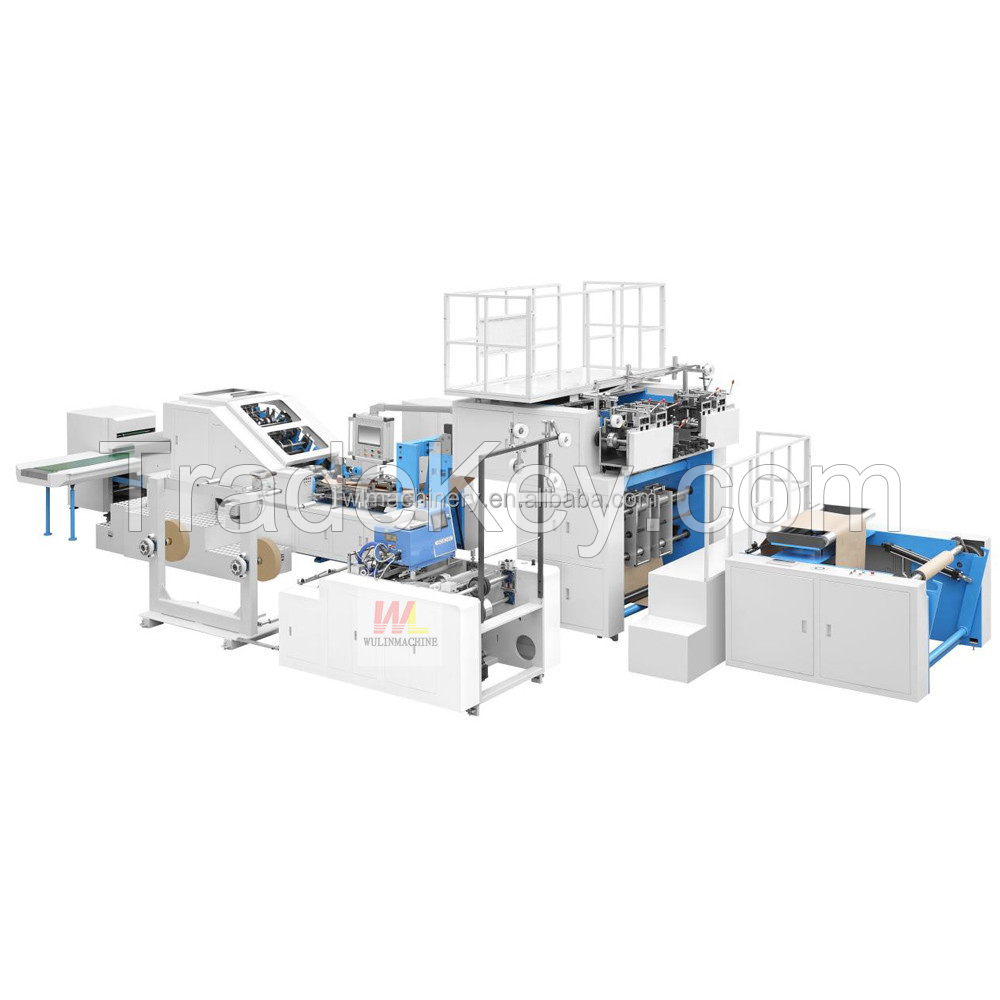 Automatic With Flat Handle Inline Shopping Paper Bag Machine