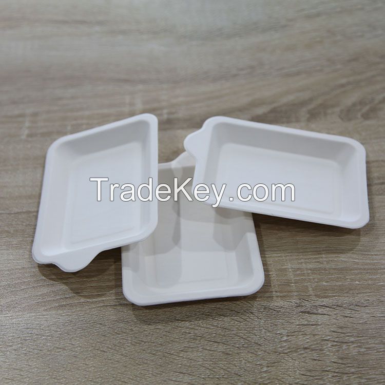 Wholesale disposable dessert tray fruit tray biodegradable cake tray