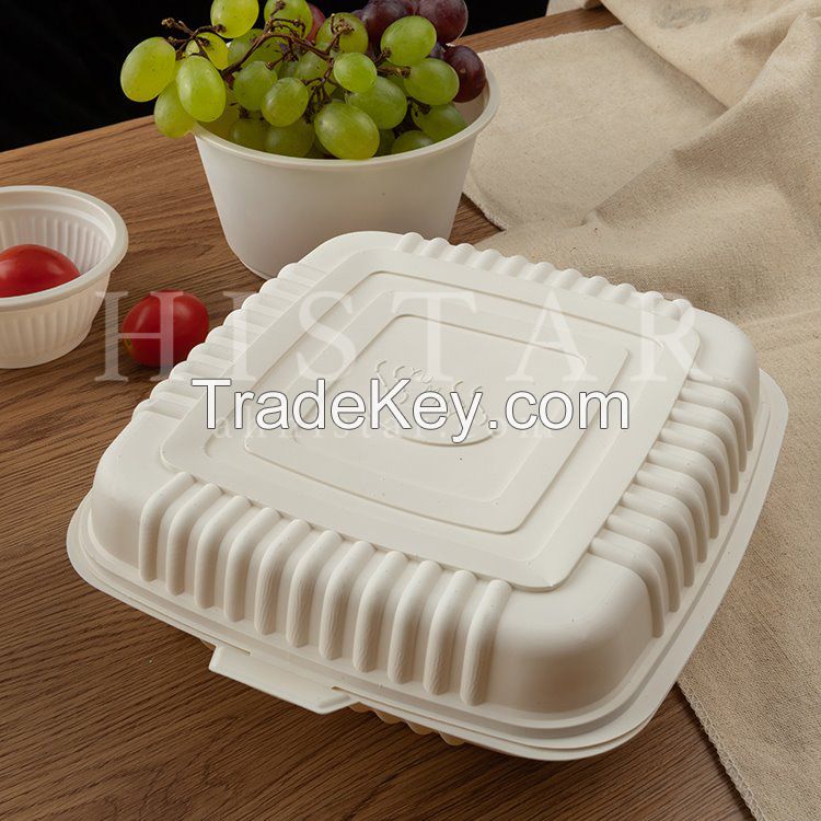 Wholesale disposable lunch boxes biodegradable lunch boxes compostable food packaging boxes