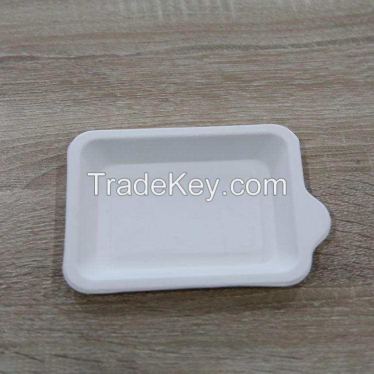 Wholesale disposable dessert tray fruit tray biodegradable cake tray