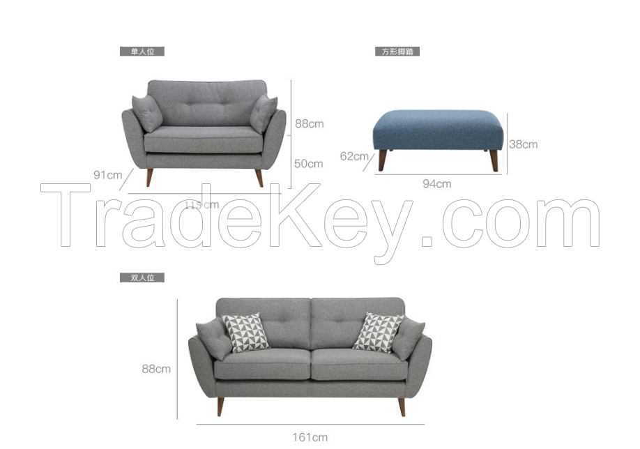Modern Elegant Popular Cheap Living Room Sofas 2 seater