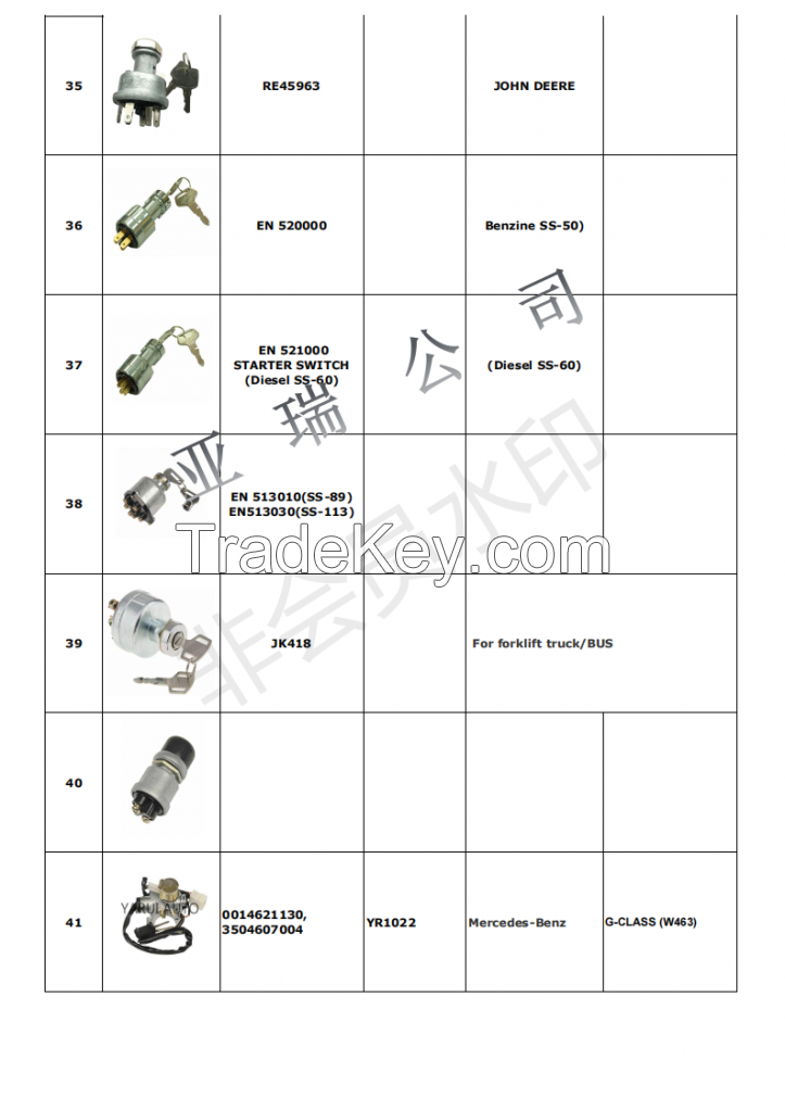 IGNITION SWITCH FOR FOR LUCAS 35670 34228 112R