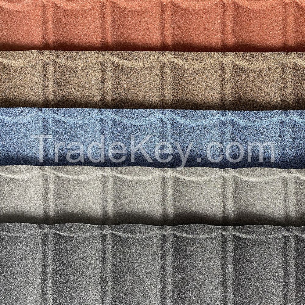 High Quality Materials De Construction Stone Coated Metal Roof Tiles Roofing Sheet Bone Tile