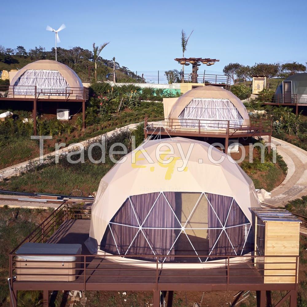 Luxury Hotel Resort Camping Waterproof Igloo Transparent PVC Glamping Geodesic Dome Tent