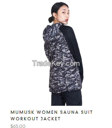 MUMUSK WOMEN SAUNA SUIT WORKOUT JACKET