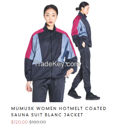 MUMUSK WOMEN HOTMELT COATED SAUNA SUIT BLANC JACKET