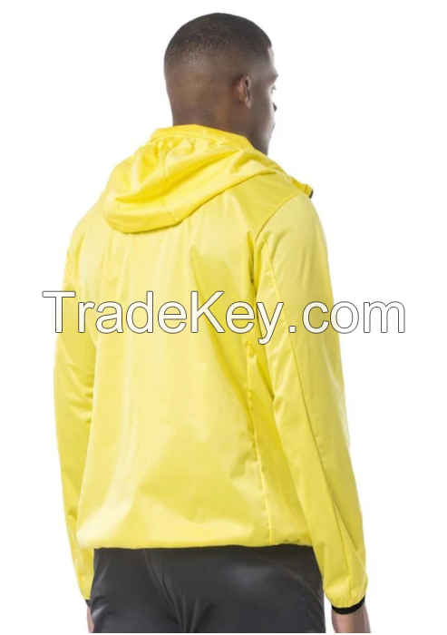 MUMUSK MEN HOTMELT COATED HOODIE SAUNA JACKET YELLOW