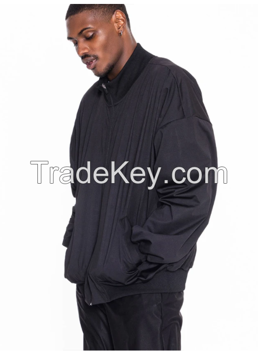 MUMUSK MEN SAUNA SUIT RAGLAN SLEEVE JACKET BLACK