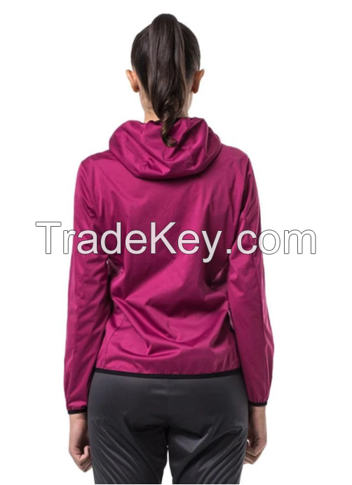 MUMUSK WOMEN HOTMELT COATED HOODIE SAUNA JACKET