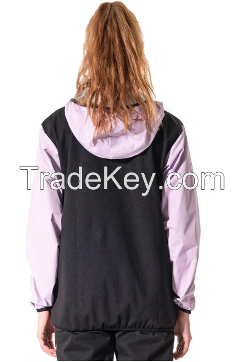 MUMUSK WOMEN ANORAK HOODIE SAUNA JACKET LAVENDER