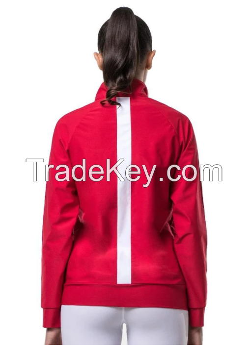 MUMUSK WOMEN SAUNA SUITS WORKOUT JACKET RED