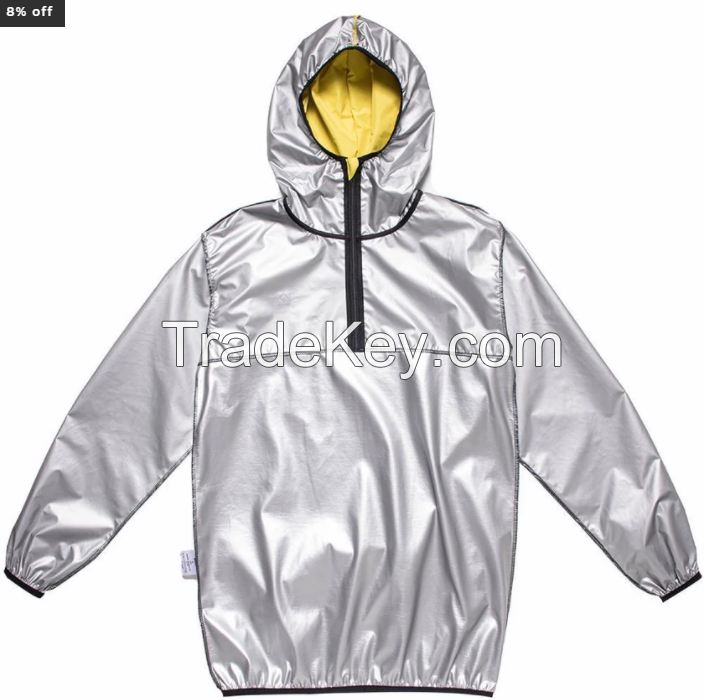 MUMUSK WOMEN ANORAK HOODIE SAUNA JACKET YELLOW