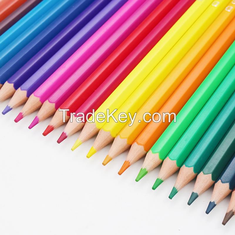 factory wholesale  Custom logo coloring pencils 12 18 24 36 48 pencil colors set for children