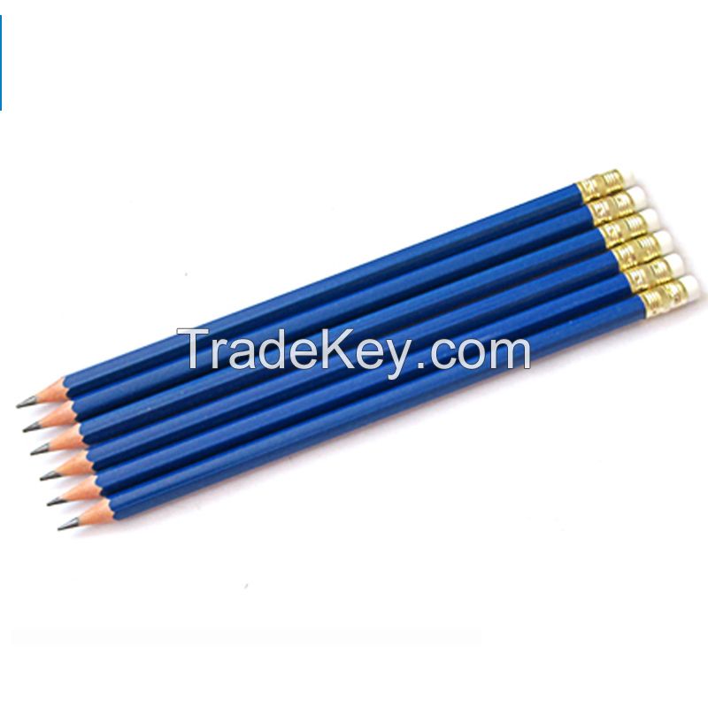 wholesale yellow colored pencils,7 inches  custom logo wooden standard 2B/HB pencil set for School, Office, Drawing and Sketching 