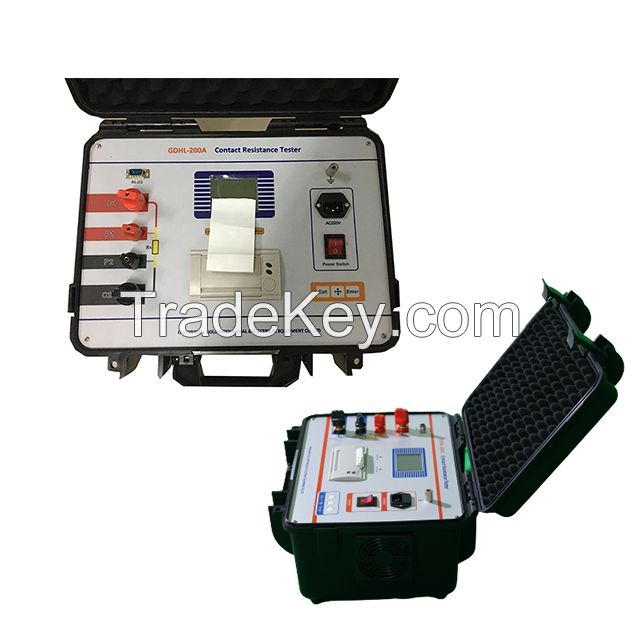 Micro-ohm meter 100A Circuit Breaker Contact Resistance Tester High Voltage Switch Resistance Tester