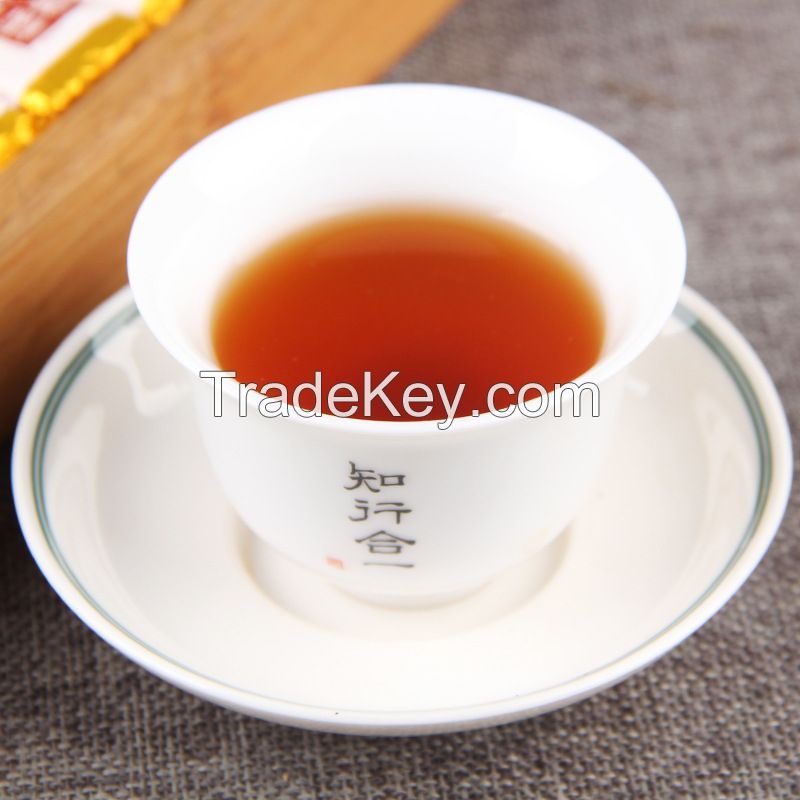 OEM/ODM Private label 5g*4 Sticky Rice Fragrance Yunnan Ripe Shu Puer Detoxification Slimming  Biscuit Tea