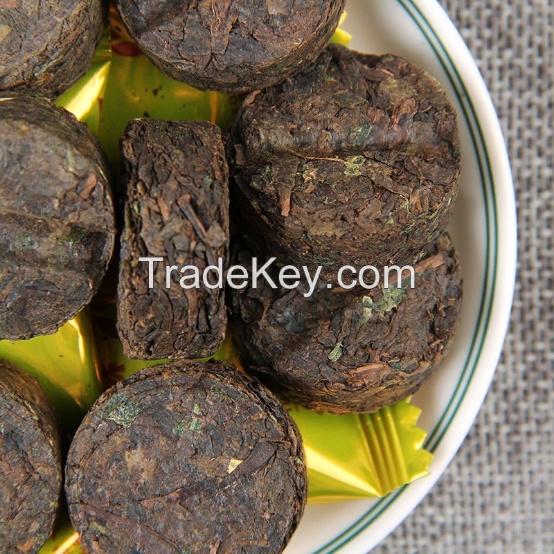 Factory Supply Bulk 5g  Mini Shu Puer Yunnan Sticky Rice Weight Loss Ripe Puerh Biscuit Tea