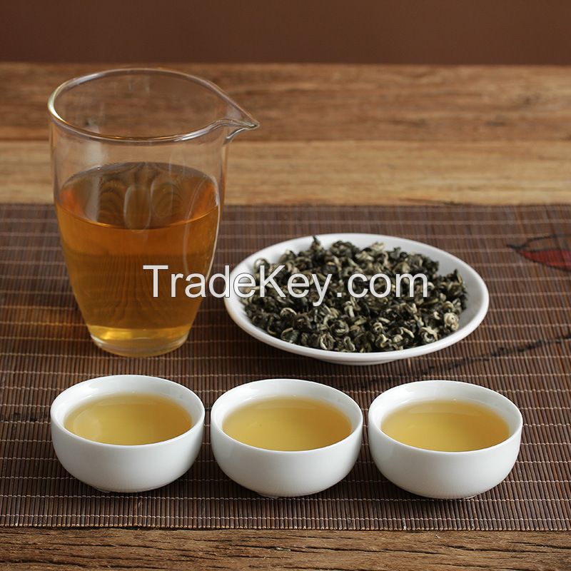 Wholesale FDA organic #3 Chinese Healthy Yunnan High Mountain Fragrant Bi Luo Chun Green Tea with Good Tea Price