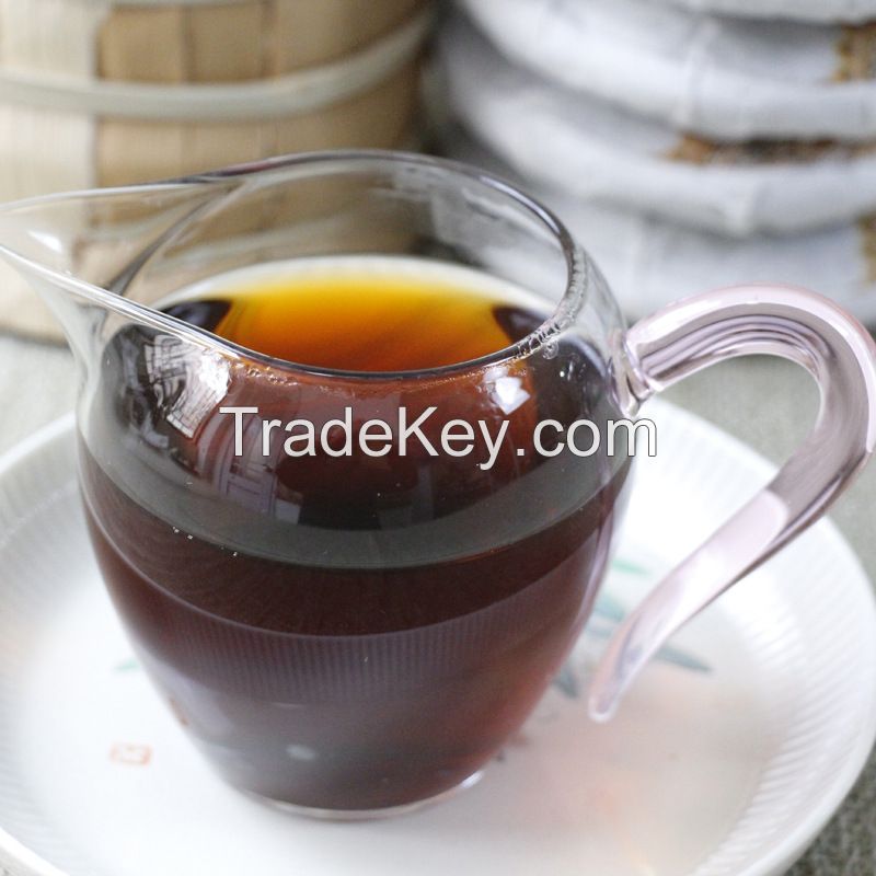 Wholesale Chinese Yunnan Health Bulang Mountain Aged Menghai 100g Ripe Puer Tea Cake Slim Detox Shu Puerh Tea