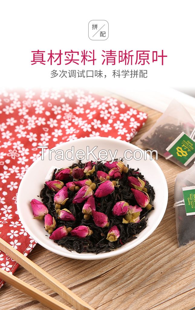 Wholesale Customized Lost Weight 2g*15 Rose Blended Yunnan Dianhong Black Tea in Tea Bag