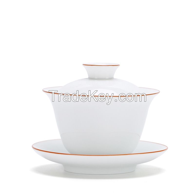 Factory Supply 200ml Porcelain Gaiwan (Covered Bowl) for Chinese Kung Fu Tea