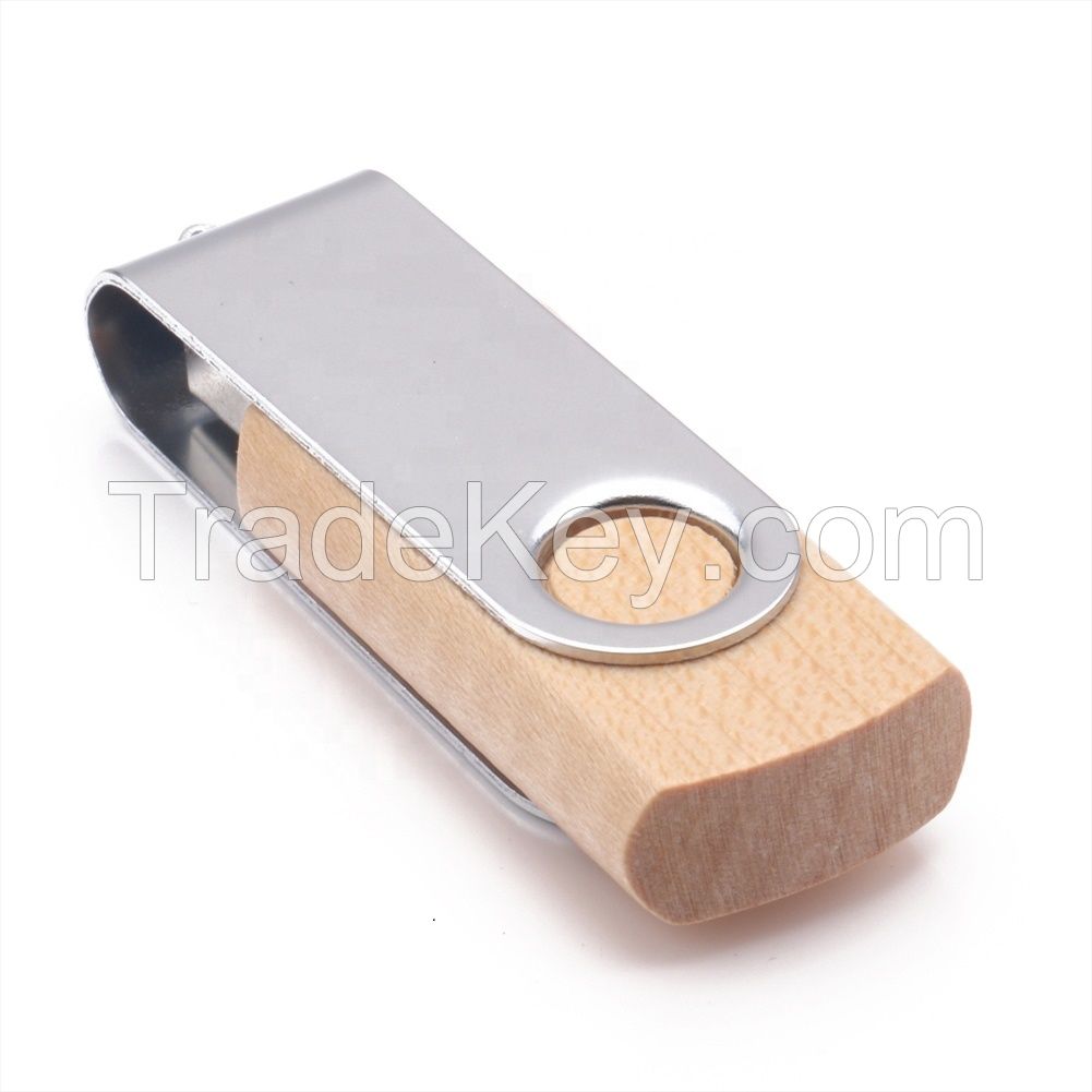 USB3.0 wooden rotating clamp Pendrive flash drive