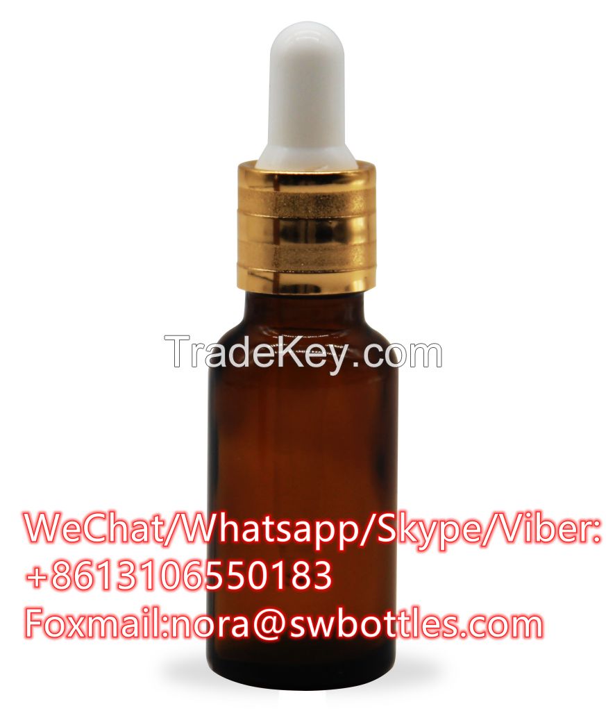 Luxury custom glass essential oil drop bottle transparent brown glass cosmetics skin care essential oil drop bottle