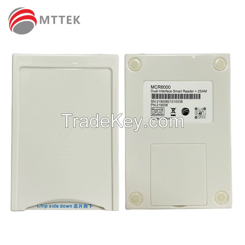 MCR6000 - ISO 14443 Type A /  Type B / Type C Smart Card Reader with 2 PSAM, NFC, MIFARE, FeliCa