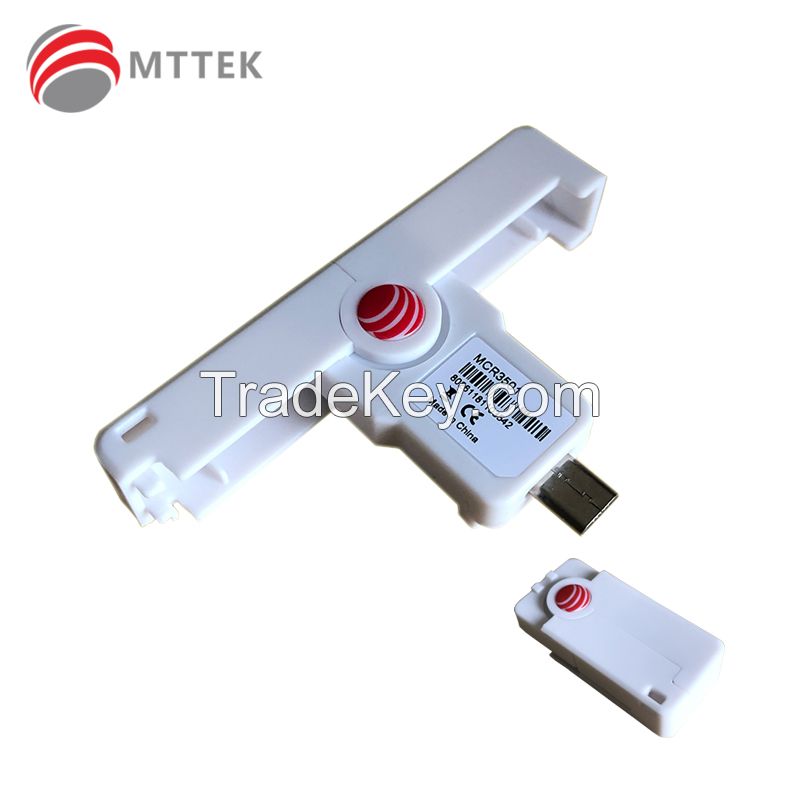 MCR3501 Mobile Smart Card Readers / Writers with Tpye C /  Micro USB for ID cards and Nano sim card