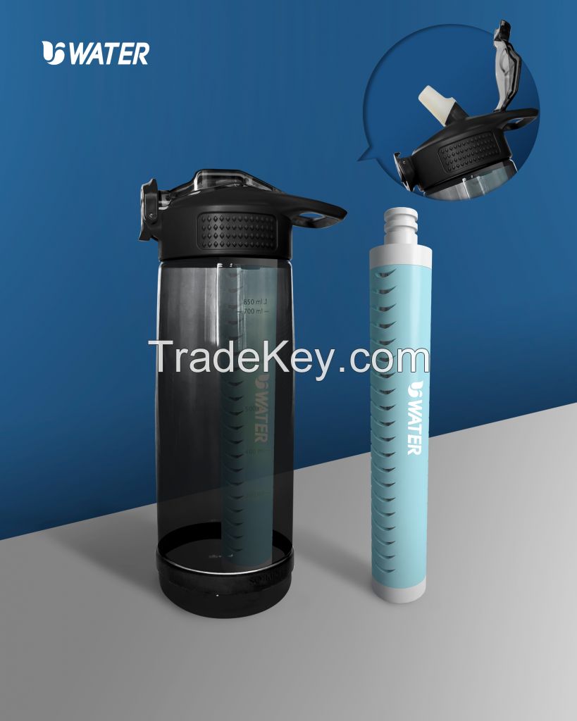 Best-selling outdoor BPA-free plastic filter water bottle