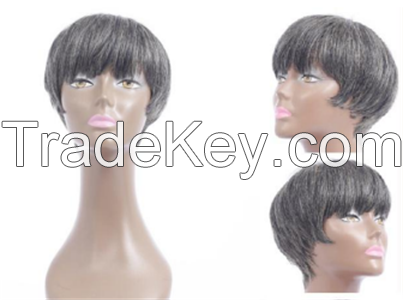 short straight wig human hair