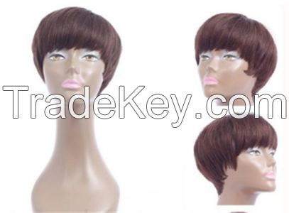 short straight wig human hair