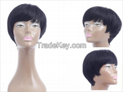 short straight wig human hair