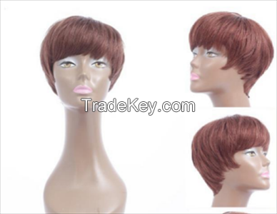 short straight wig human hair