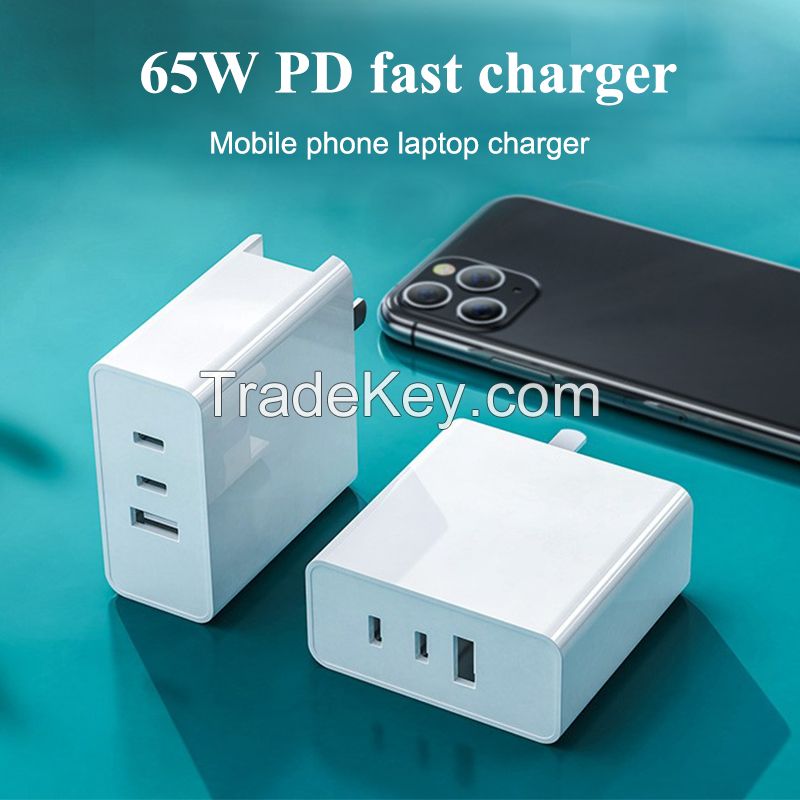 65W GaN USB C Quick Charger Type C Fast USB Charger