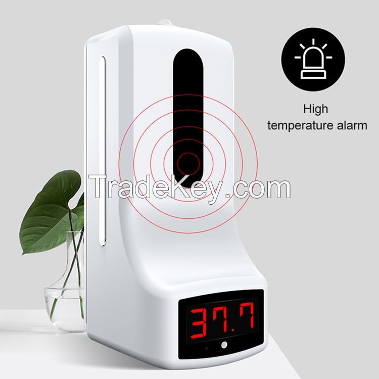 1000ml wall mounted hand sanitizer dispenser thermal temp measuring scanner automatic room wall thermometer k9